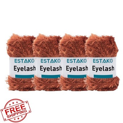estako eyelash yarn 1507 copper 4 skeins