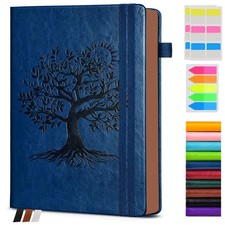 Vintage Leather Journal - 300 Page Lined Journal Notebook with Numbered Page...