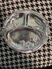 Arthur Court Baby Ducks Divided Plate 3 Section Aluminum Vintage 1998