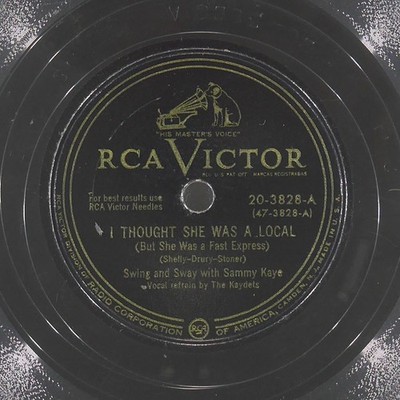 SAMMY KAYE Thought She Was Local / Object My Affections RCA VICTOR 20-3828 VG 78