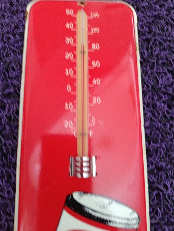 Vintage Tops Mild Thermometer Tin merchandise Tobacco Flavor Not Porcelain - Image 3 of 4