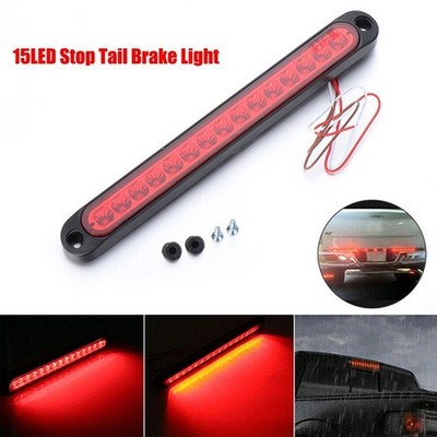 1PC 25CM 15 LED Red Sealed Trailer Truck RV Stop Tail Rear Brake Turn Light 'AP
