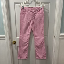 Lilly Pulitzer Boot Cut Corduroy Pants Girls Size 14 Light Pink 100 Cotton EUC