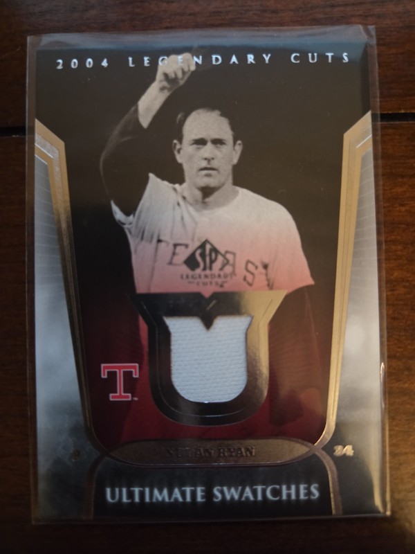 2004 Upper Deck SP LegendaryCuts Ultimate Swatches Nolan Ryan Game Used Jersey