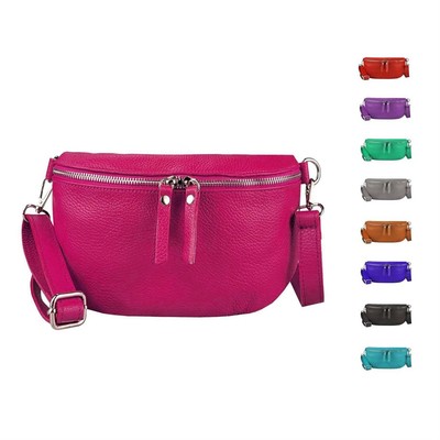 ITALy DAMEN LEDER Gürtel TASCHE Schultertasche Bauch Brust CROSS OVER BODY BAG