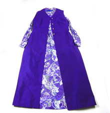 Ann Michael London Vintage-style maxi dress | Purple | Size UK 18