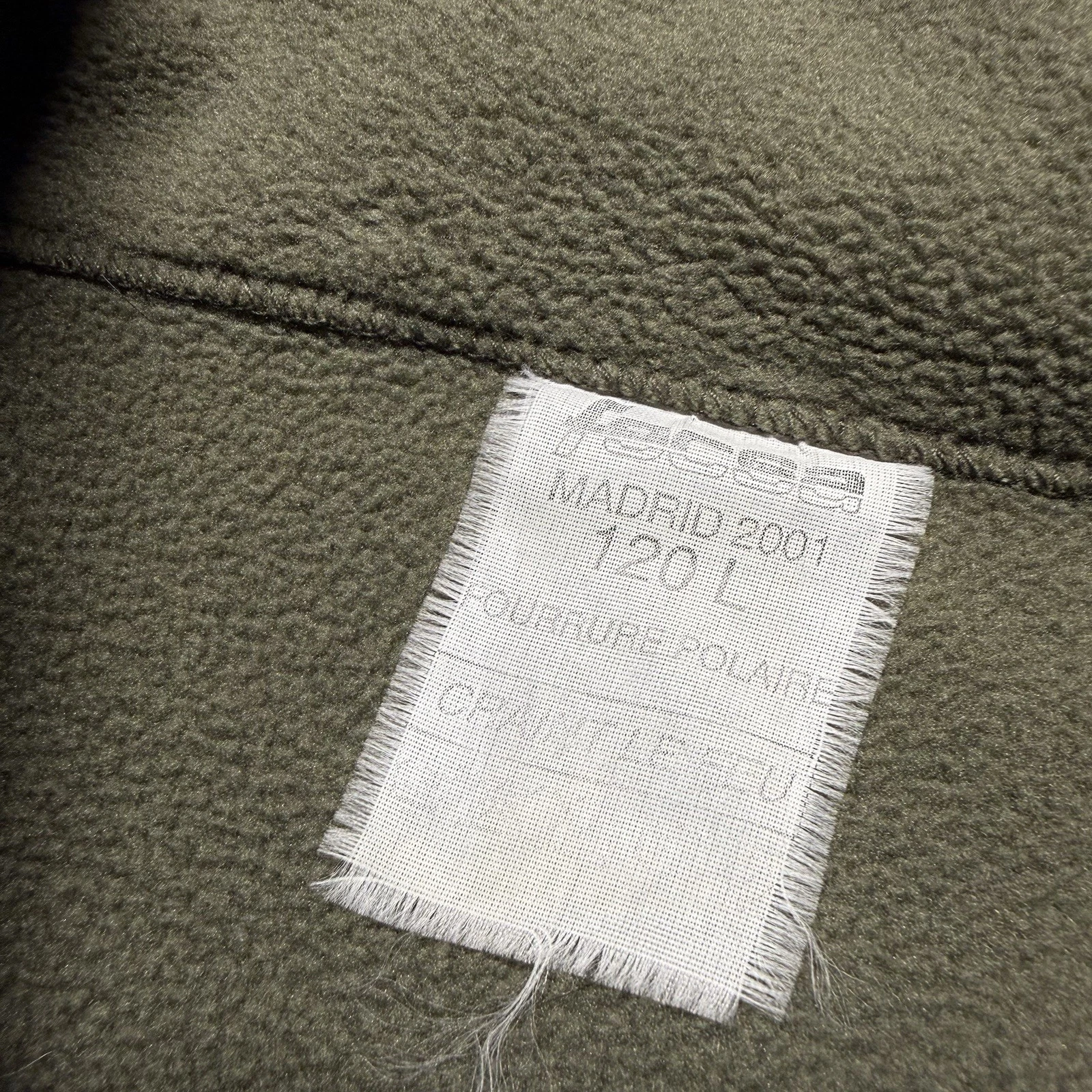 Vtg French Army Fleece Jacket Mens 120L (XXL) Cold Weather Olive Fecsa 2001 - product detail image 5