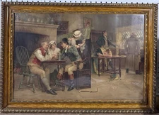 Antique John A Lomax The Story Of Elopement Chromolithograph Ornate Antique Fram