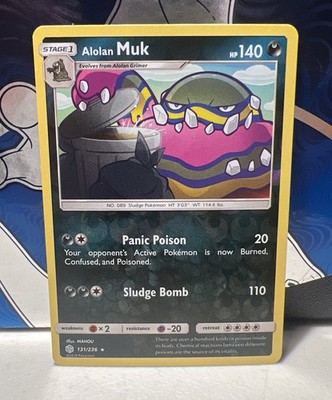Alolan Muk Reverse Holo Rare - 131/236 - Cosmic Eclipse Pokemon 2019