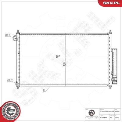 Für SKV GERMANY 86SKV204 AIR CONDITIONING COOLER 86SKV204 HONDA Accord VII , 80