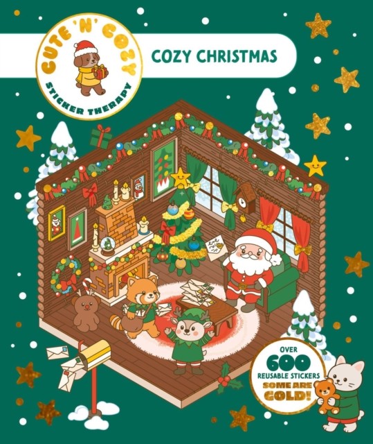 Cozy Christmas: Cute 'n' Cozy Sticker Therapy: with over 600 stickers – some are gold! - Image 2