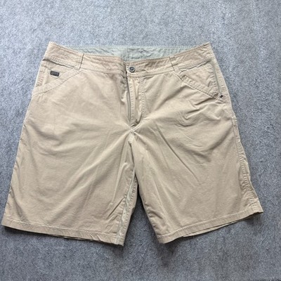 Kuhl Radikl Shorts Men 40 Beige Hiking 10'' Nylon Stretch Performance Technical