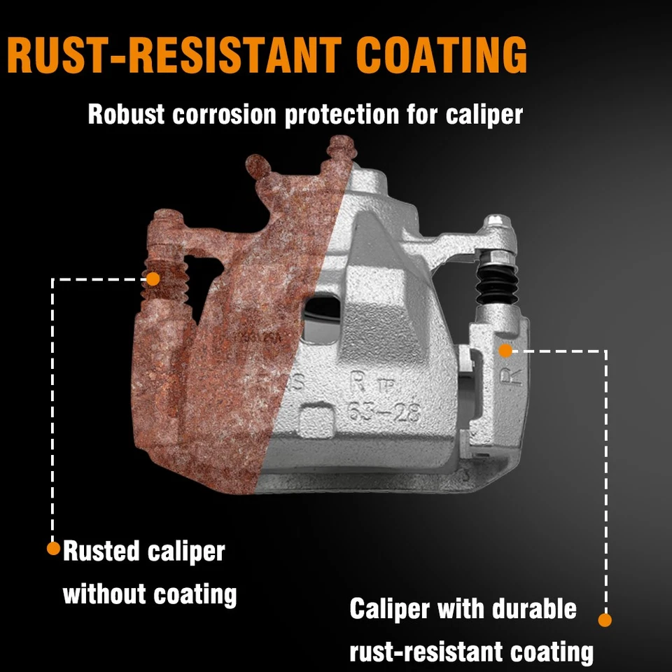 Pair Rear Side Brake Caliper w/Bracket For 2013-22 Ford Edge Escape Lincoln MKC Foto 4 de 4