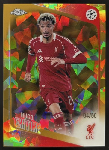 Hugo Ekitike 2025-26 Topps Chrome UEFA Club Competitions Sapphire /50