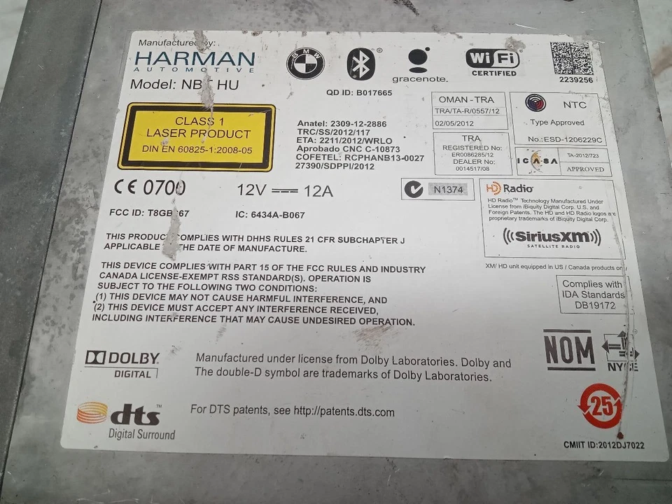 Audio Equipment Radio 2 Din Size Fits 14-17 BMW 535i GT 301594 Foto 4 de 4