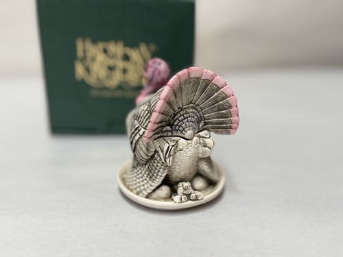 Harmony Kingdom "Gobblefest" Gobble Pink turkey Tail Thanksgiving No Box - Picture 2 of 6