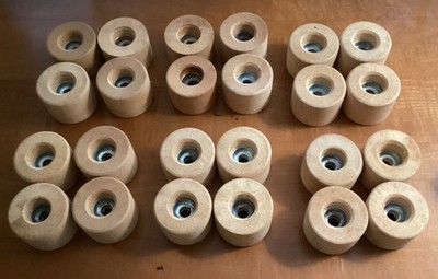 Wooden Indoor Roller Skate Wheels  - Crafts    24 Wheels   Unbranded 