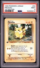 Pokemon TCG Jungle 1a Edizione Pikachu 60/64 PSA 9 Gradi Card Cert 162680212