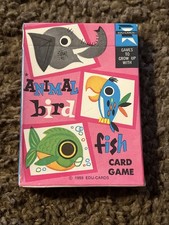 Vintage Edu-cards Childrens Card Game 1959 ANIMAL BIRD FISH - New Sealed