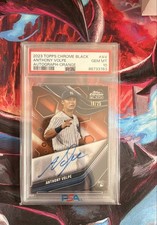 2023 Topps Chrome Black - Autographs Anthony Volpe Orange Refractor /25 (AU, RC)