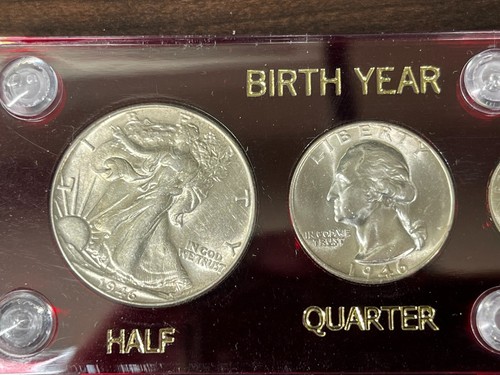 1946 Brilliant Uncirculated Mint Coin Year Set - BU Capital Holder - 第 3/6 張圖片