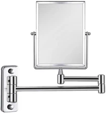 Qimh 3X Magnifying Wall Mounted Vanity Makeup Mirror | Rectangular 8X6 Inch with