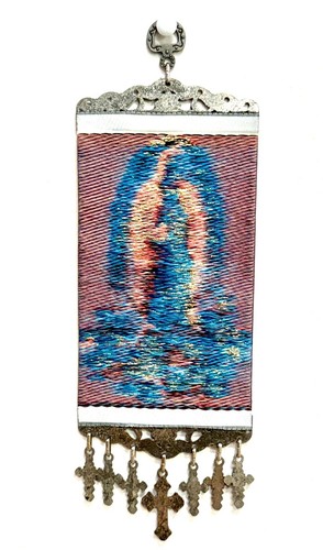 Nuestra Señora de Guadalupe - Icono Cristiano Dorado - Tapiz Colgante Virgen Bendita Regalo - Imagen 8 de 12