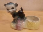 RARE Vintage Black Bear CUB Planter Small Plant Planter 6" Retro Midcentury  — photo 1
