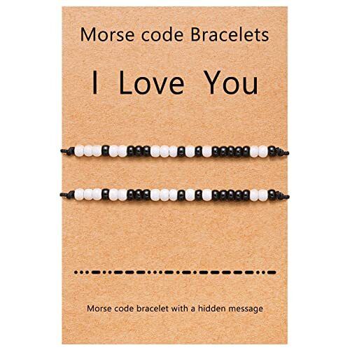 Couples Bracelets, I Love You Morse Code Bracelet, Morse Code I love you - Picture 5 of 7