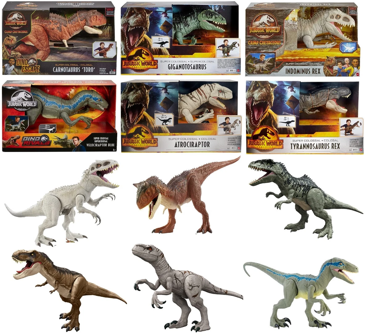 Dinosaure Super Colossal Atrociraptor - Jurassic World Mattel