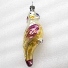 Antique Vintage Glass Russian USSR Xmas Christmas Ornament Old Decoration Parrot