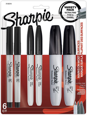 Sharpie Permanent Markers Variety Pack, Featuring Ultra-Fine, Chisel Tip, and Fi