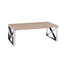 Tavolino tavolo basso in legno gambe in metallo ingresso design moderno elegante