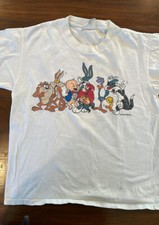 Vintage Warner BROTHERS 1993, white kids large t shirt LOOney TUNES Tweety Daffy