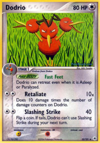 Pokemon - Dodrio - 33/101 - Uncommon - EX Hidden Legends - NM