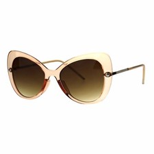 Womens Fashion Sunglasses Butterfly Frame Translucent Colors UV 400