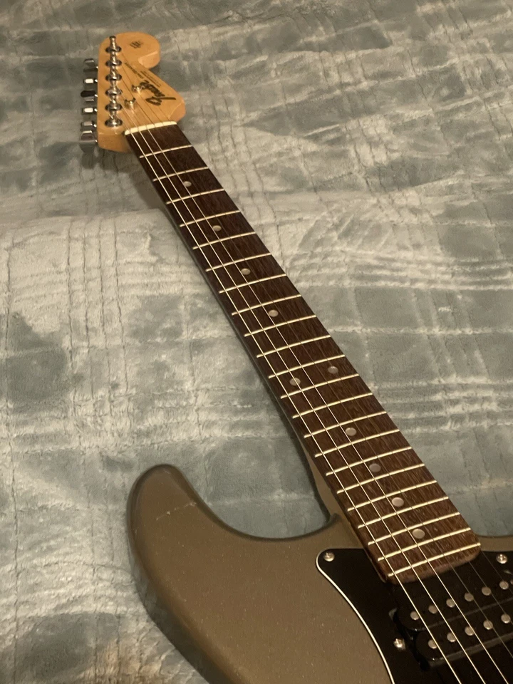 Fender strat юбилейный гриф гитара электрический палисандр FB металлический серый блеск - Изображение 4 из 4