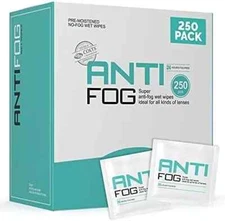 Pre-Moistened Cleaning Wipes for Binoculars Face Shields Ski or Swim Goggles 250