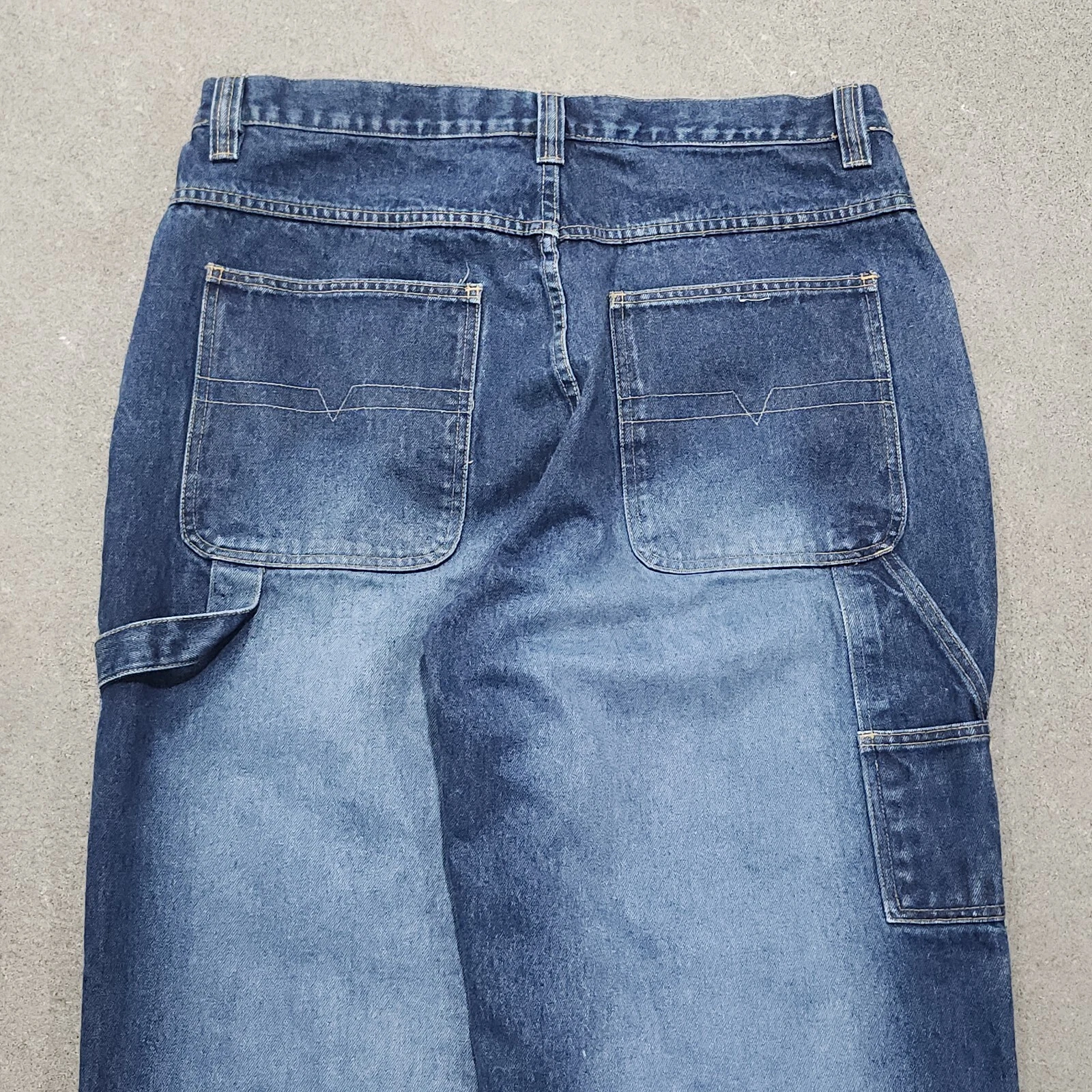 Jean Y2K 36x34 menuisier hip hop patineur baggy pôle sud style JNCO punk grunge