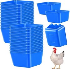 20 Pcs Cage Cups Chicken Feeder Waterer 16 oz Birds Feeders Hanging Bunny Cag...