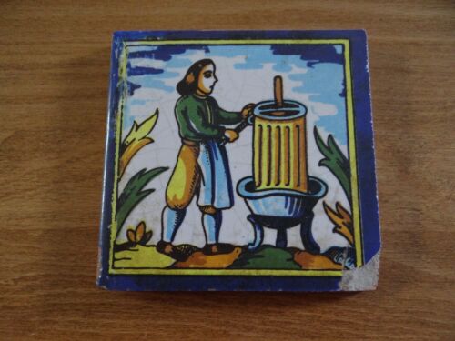 Vintage Spanish Faience Tile Terra Cotta Pottery  - Picture 1 of 4