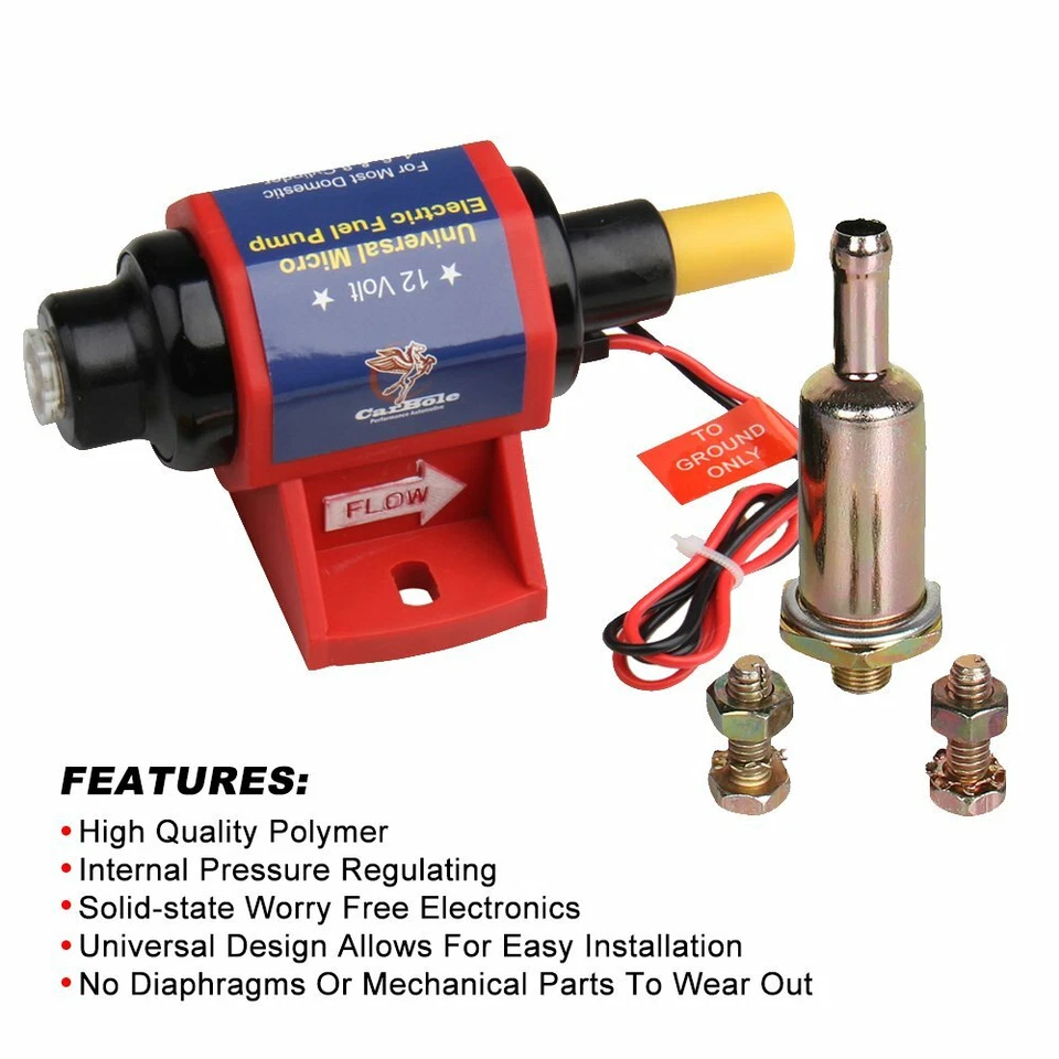 Carburador Bomba Combustible Eléctrica Universal 12V Aplicaciones 35 GPH Gasolina 4-7 PSI Foto 4 de 4