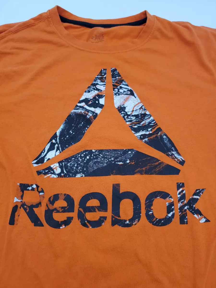 Orange reebok store shirt