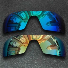 US Blue Gold Polarized Replacement Lenses For-Oakley Oil Rig