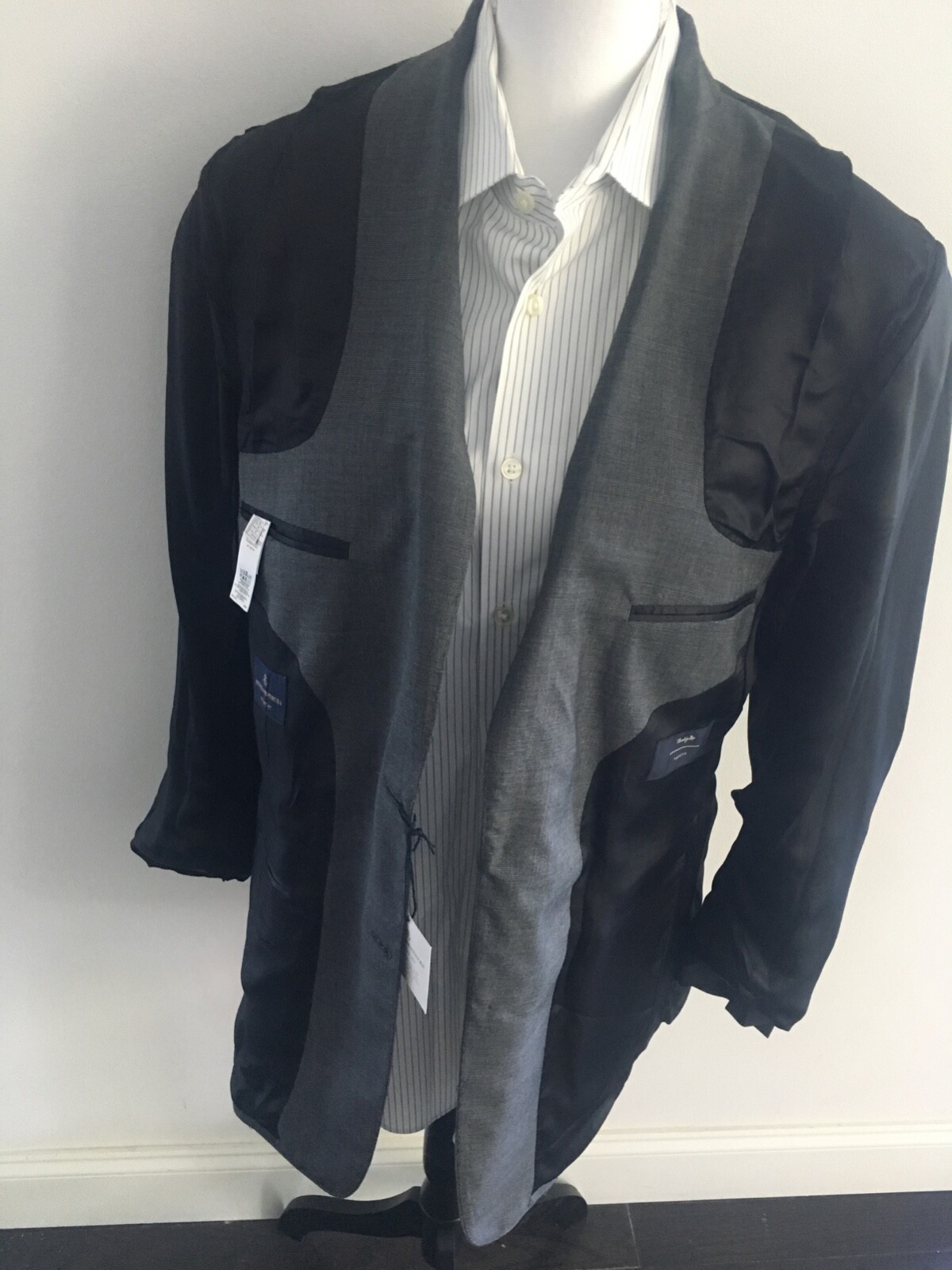 Brooks Brothers Regent Fit Suit Gray Charcoal 40L Two-Button 32x32 Pants New Tag