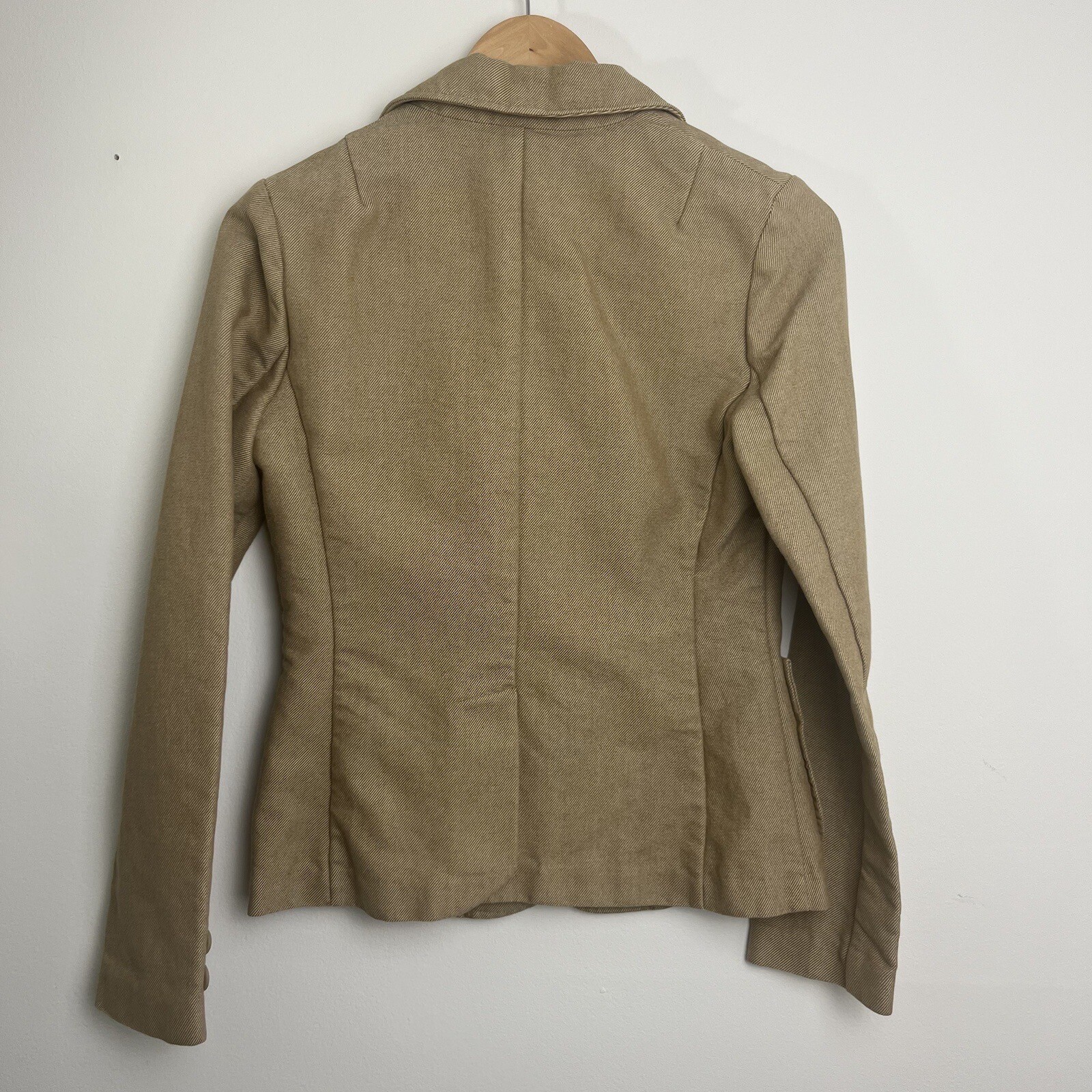 Gap Blazer Beige Canvas Button Down Basic Jacket … - image 2