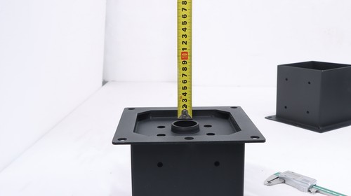 Paquete de 4 soportes base de poste 6x6 anclaje de poste de madera de alta resistencia para pérgola - Imagen 15 de 24