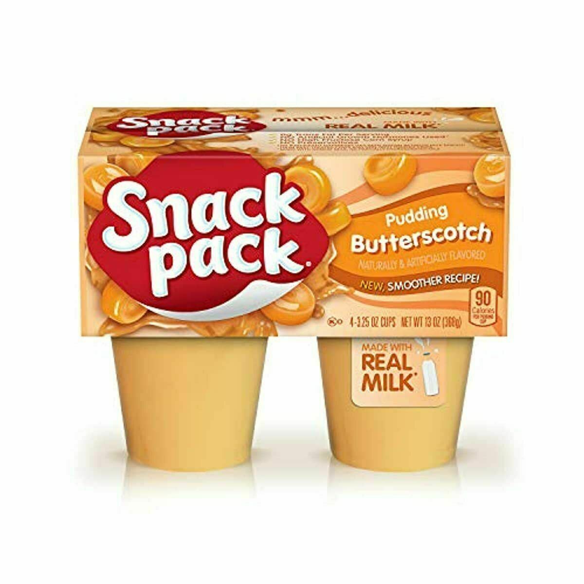 Snack Pack Butterscotch Pudding Cups, 4 Count, 12 Pack 48 CUP TOTAL