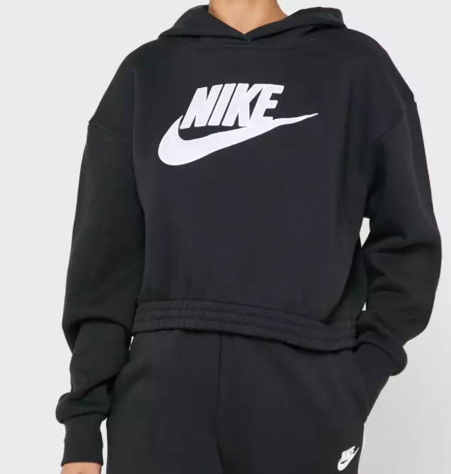 Nike Hoodie Sportswear Icon Clash Cropped Women s M L Black