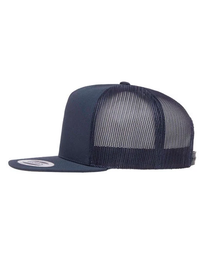 Yupoong 6006 YP Classics 5-Panel Trucker Hat Mesh Back Snapback Flat Bill Cap